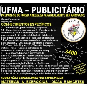 Apostila UFMA - PUBLICITÁRIO - Teoria + 3.400 Exercícios - Concurso 2019