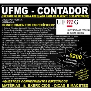 Apostila UFMG - CONTADOR - Teoria + 5.200 Exercícios - Concurso 2018