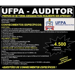 Apostila UFPA - AUDITOR - Teoria + 4.500 Exercícios - Concurso 2019