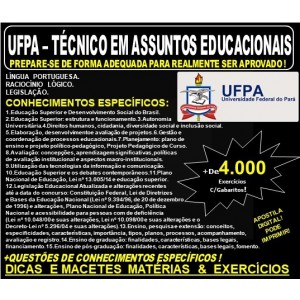 Apostila UFPA - TÉCNICO em ASSUNTOS EDUCACIONAIS - Teoria + 4.000 Exercícios - Concurso 2019