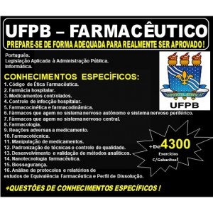 Apostila UFPB - FARMACÊUTICO - Teoria + 4.300 Exercícios - Concurso 2019
