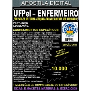 Apostila UFPel RS - ENFERMEIRO - Teoria + 10.000 Exercícios - Concurso 2022