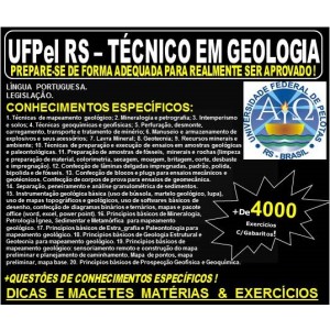 Apostila UFPel RS - TÉCNICO em GEOLOGIA - Teoria + 4.000 Exercícios - Concurso 2019