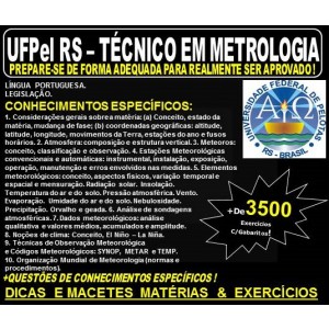 Apostila UFPel RS - TÉCNICO EM METROLOGIA - Teoria + 3.500 Exercícios - Concurso 2019