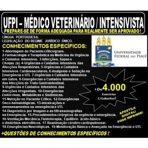 Apostila UFPI - MÉDICO VETERINÁRIO - INTENSIVISTA - Teoria + 4.000 Exercícios - Concurso 2019