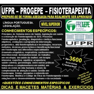 Apostila UFPR - PROGEPE - FISIOTERAPEUTA - Teoria + 3.600 Exercícios - Concurso 2018-2019