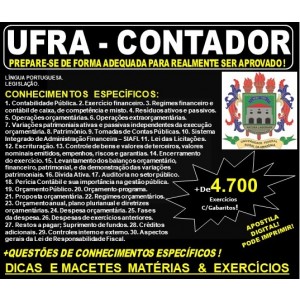 Apostila UFRA - CONTADOR - Teoria + 4.700 Exercícios - Concurso 2019
