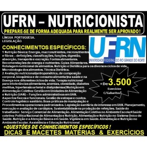 Apostila UFRN - NUTRICIONISTA - Teoria + 3.500 Exercícios - Concurso 2019