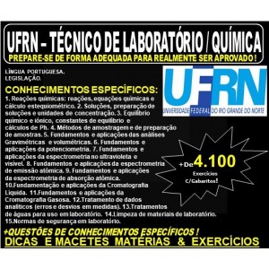 Apostila UFRN - TÉCNICO de LABORATÓRIO / QUÍMICA - Teoria + 4.100 Exercícios - Concurso 2019
