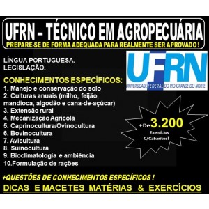 Apostila UFRN - TÉCNICO em AGROPECUÁRIA - Teoria + 3.200 Exercícios - Concurso 2019