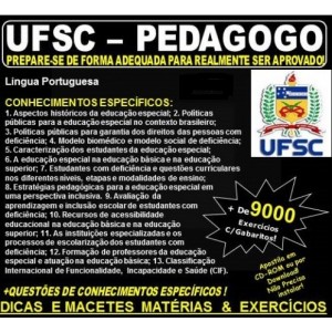 Apostila UFSC - PEDAGOGO - Teoria + 9.000 Exercícios - Concurso 2017