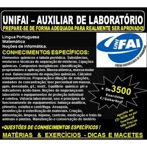 Apostila UNIFAI - AUXILIAR de LABORATÓRIO - Teoria + 3.500 Exercícios - Concurso 2018
