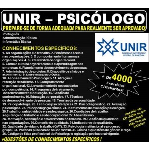 Apostila UNIR - PSICÓLOGO - Teoria + 4.000 Exercícios - Concurso 2018