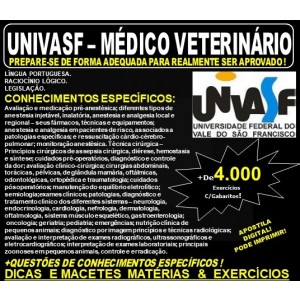Apostila UNIVASF - MÉDICO VETERINÁRIO - Teoria + 4.000 Exercícios - Concurso 2019