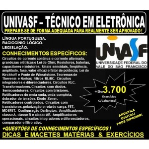 Apostila UNIVASF - TÉCNICO em ELETRÔNICA  - Teoria + 3.700 Exercícios - Concurso 2019