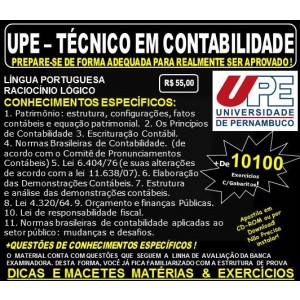 Apostila UPE - TÉCNICO em CONTABILIDADE - Teoria + 10.100 Exercícios - Concurso 2017