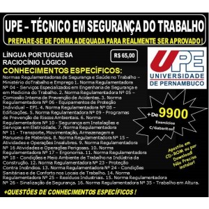 Apostila UPE - TÉCNICO em SEGURANÇA do TRABALHO - Teoria + 9.900 Exercícios - Concurso 2017