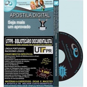 Apostila UTFPR - BIBLIOTECÁRIO DOCUMENTALISTA - Teoria + 5.000 Exercícios - Concurso 2016