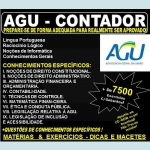 Apostila AGU - CONTADOR - Teoria + 7.500 Exercícios - Concurso 2018