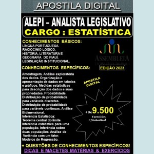 Apostila ALEPI - Analista Legislativo - ESTATÍSTICA - Teoria + 9.500 Exercícios - Concurso 2023