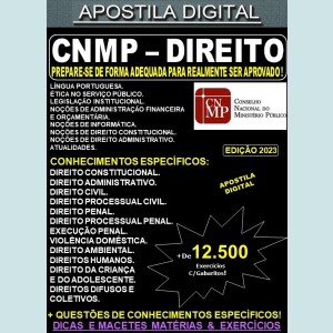 Apostila ANALISTA do CNMP - DIREITO - Teoria + 12.500 Exercícios - Concurso 2023