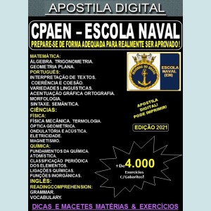 Apostila CPAEN - ESCOLA NAVAL -  Teoria + 4.000 Exercícios - Concurso 2023