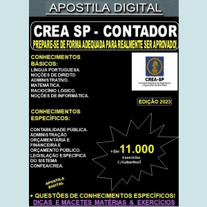 Apostila CREA SP - CONTADOR - Teoria + 11.000 Exercícios - Concurso 2023