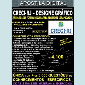 Apostila CRECI RJ - DESIGNER GRÁFICO - Teoria + 4.100 Exercícios - Concurso 2020