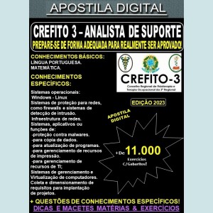 Apostila CREFITO-3 - ANALISTA de SUPORTE - Teoria + 11.000 exercícios - Concurso 2023