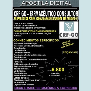 Apostila CRF GO - FARMACÊUTICO CONSULTOR - Teoria +6.800 Exercícios - Concurso 2021
