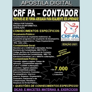 Apostila CRF PA - CONTADOR - Teoria + 7.000 Exercícios - Concurso 2021