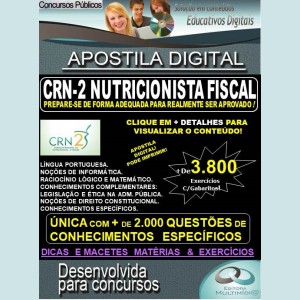 Apostila CRN-2 NUTRICIONISTA FISCAL - Teoria + 3.800 Exercícios - Concurso 2019