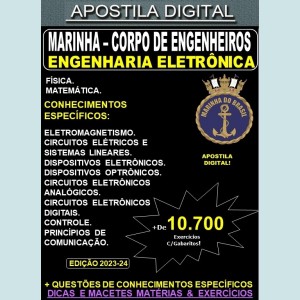 Apostila Corpo de Engenheiros da Marinha - ENGENHARIA ELETRÔNICA - Teoria + 10.700 Exercícios - Concurso 2024