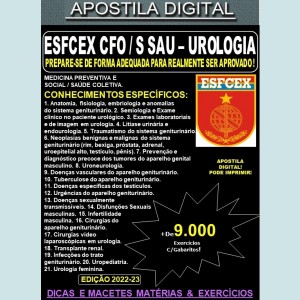Apostila ESFCEX CFO / S Sau - UROLOGIA - Teoria + 9.000 Exercícios - Concurso 2024-25