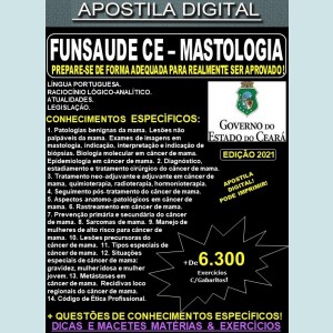 Apostila FUNSAUDE CE - MASTOLOGIA - Teoria + 6.300 Exercícios - Concurso 2021