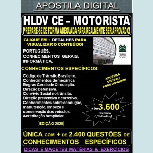 Apostila HLDV CE - MOTORISTA - Teoria + 3.600 Exercícios - Concurso 2020