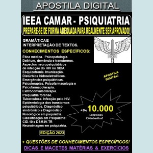Apostila AERONÁUTICA IEEA CAMAR - PSIQUIATRIA - Teoria + 10.000 Exercícios - Concurso 2023-24