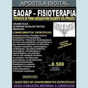 Apostila AERONÁUTICA EAOAP - FISIOTERAPIA - Teoria + 8.500 Exercícios - Concurso 2023-24