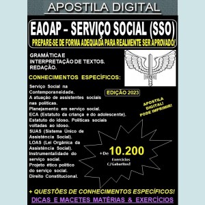 Apostila AERONÁUTICA EAOAP - SERVIÇO SOCIAL - Teoria + 10.200 Exercícios - Concurso 2023-24