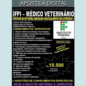 APOSTILA IFPI - MÉDICO VETERINÁRIO - Teoria + 10.500 Exercícios - Concurso 2022