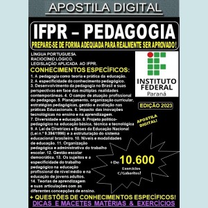 Apostila IFPR - PEDAGOGIA - Teoria + 10.600 Exercícios - Concurso 2023