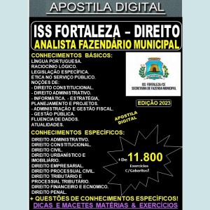 Apostila SMF - ISS FORTALEZA - Analista Fazendário Municipal - DIREITO - Teoria + 11.800 Exercícios - Concurso 2023