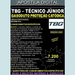 Apostila TBG - Técnico Jr. Gasoduto - PROTEÇÃO CATÓDICA - Teoria + 7.200 Exercícios - Concurso 2023
