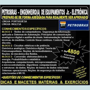 Apostila PETROBRAS - ENGENHEIRO(A) de EQUIPAMENTOS Jr. - ELETRÔNICA. - Teoria + 4.800 Exercícios - Concurso 2021