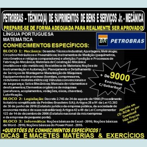 Apostila PETROBRAS - Técnico de Suprimento Bens e Serviços Jr. MECÂNICA - Teoria + 9.000 Exercícios