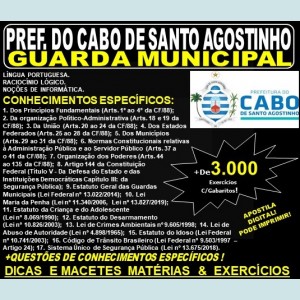 Apostila Prefeitura do Cabo de Santo Agostinho - GUARDA MUNICIPAL - Teoria + 3.000 Exercícios - Concurso 2019