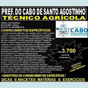 Apostila Prefeitura do Cabo de Santo Agostinho - TÉCNICO AGRÍCOLA - Teoria + 3.700 Exercícios - Concurso 2019