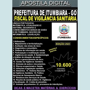 Apostila Prefeitura de ITUMBIARA - FISCAL de VIGILÂNICA SANITÁRIA - Teoria + 10.600 Exercícios - Concurso 2023