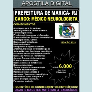 Apostila PREF. MARICÁ - MÉDICO NEUROLOGISTA - Teoria + 6.000 Exercícios - Concurso 2023