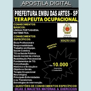 Apostila PREF EMBU - TERAPEUTA OCUPACIONAL - Teoria + 10.000 Exercícios - Concurso 2023